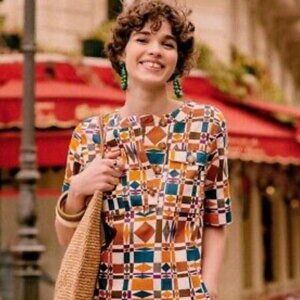 Sezane Lulu Dress Ditsies 70s - Size 38